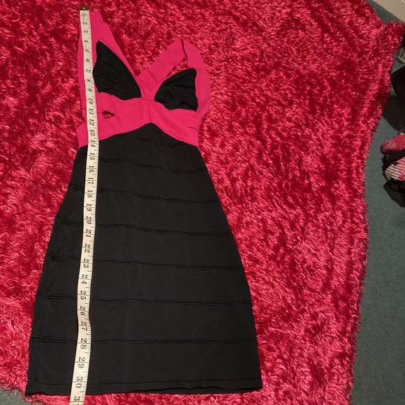 Pink and Black Cut Out Mini Dress Size Small - Picture 11 of 16